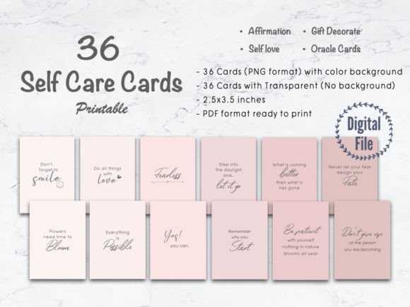 Download Self Care Affirmation Printable Cards - Cards Collection