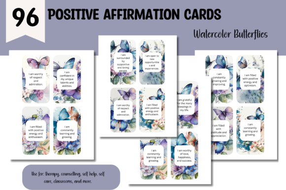 Download Positive Affirmation Cards-butterflies - Cards Collection