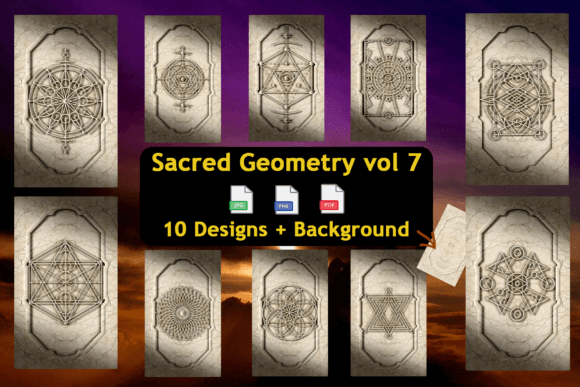 Download Sacred Geometry Cards Vol 7 White Marble - Cards Collection
