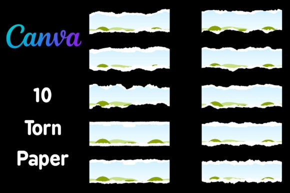 Download Torn Paper Frame Canva Template Editable - Frame canva Collection