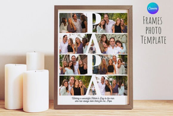Download Papa Photo Frame Canva Template - Frame canva Collection