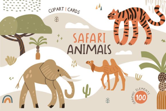Download Safari Animals Clipart / Cards - Cards Collection