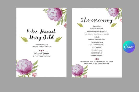 Download Wedding Fan Program Template - Wedding fan Collection