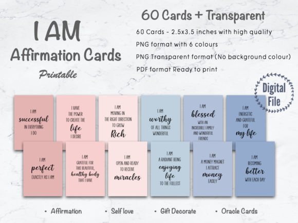 Download I AM Affirmation Cards Printable - Cards Collection