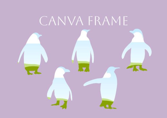 Download Canva Frame | Canva Penguin Frame - Premium Resources