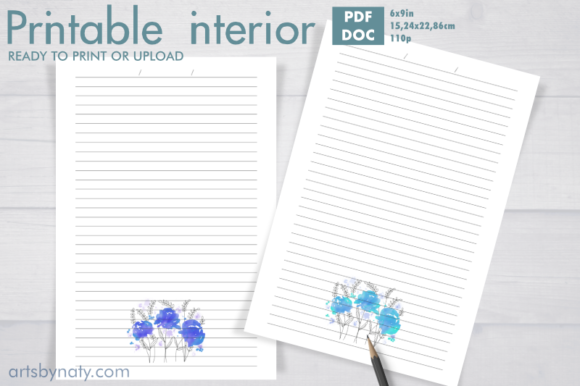 Download Cute Watercolor Soft Flowers KDP Journal - Premium Resources