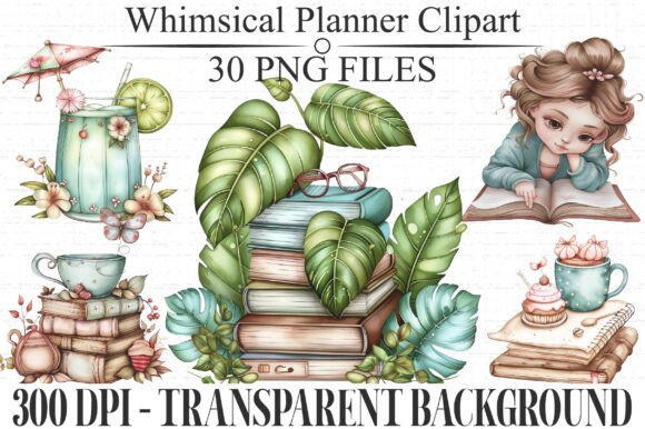 Download Whimsical Planner Clipart PNG - Premium Bundle