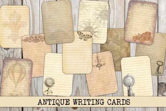 Download Antique Journal Writing Cards - Cards Collection