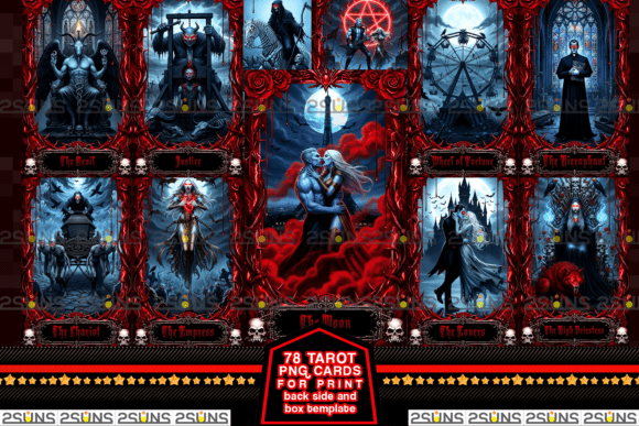 Download Digital Custom Tarot 78 Cards Vampire - Cards Collection