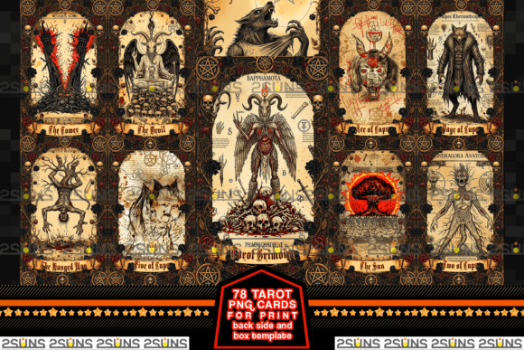 Download Custom 78 Tarot Cards Grimoire PNG - Cards Collection