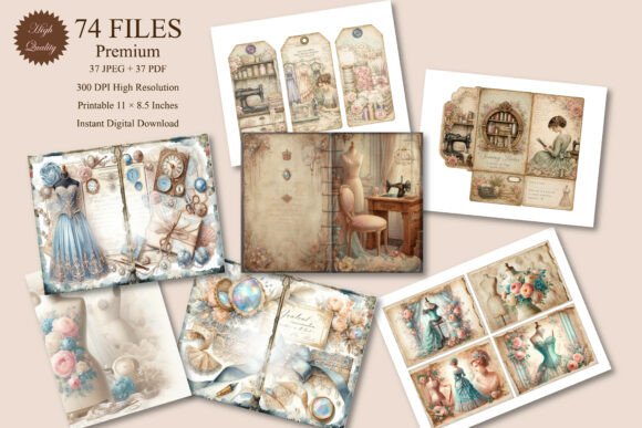 Download The Royal Couture Atelier Journal Kit - Premium Resources